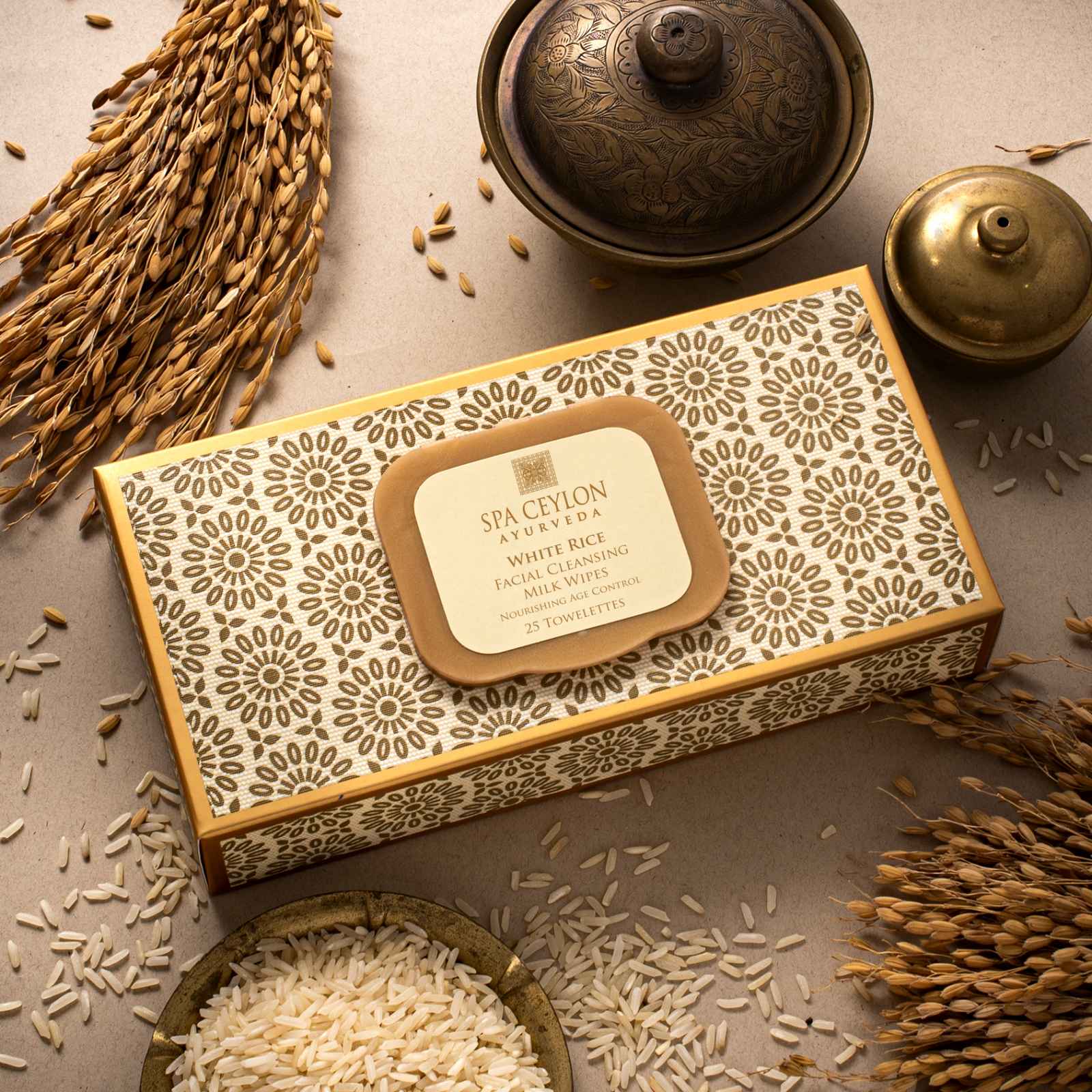 White Rice Facial Cleansing Milk Wipes
