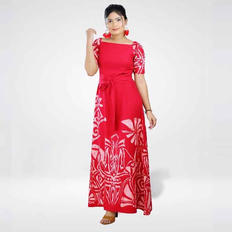 View Puff Sleeves off Shoulder Maxi Dress image