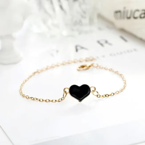 View New Korean Fashion Charm Heart Bracelets Anklets for Woman Girls Wedding Jewellery Gifts Lovely Hand Accessories image