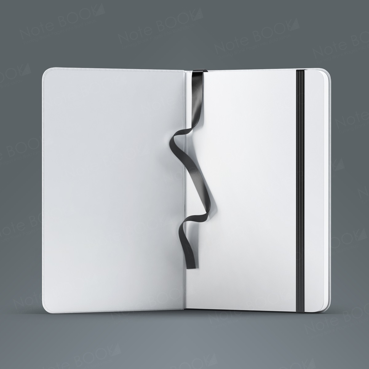 View Pure White Leather Notebook – 180 Ruled Pages image