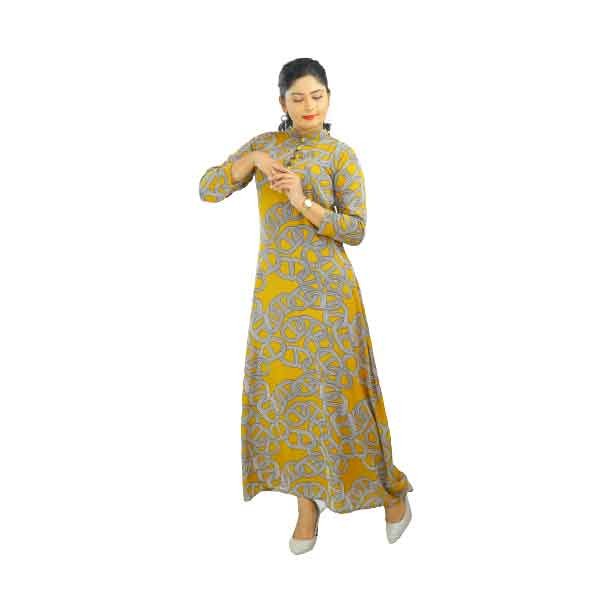 View High Necked Long New Maxi Dress image