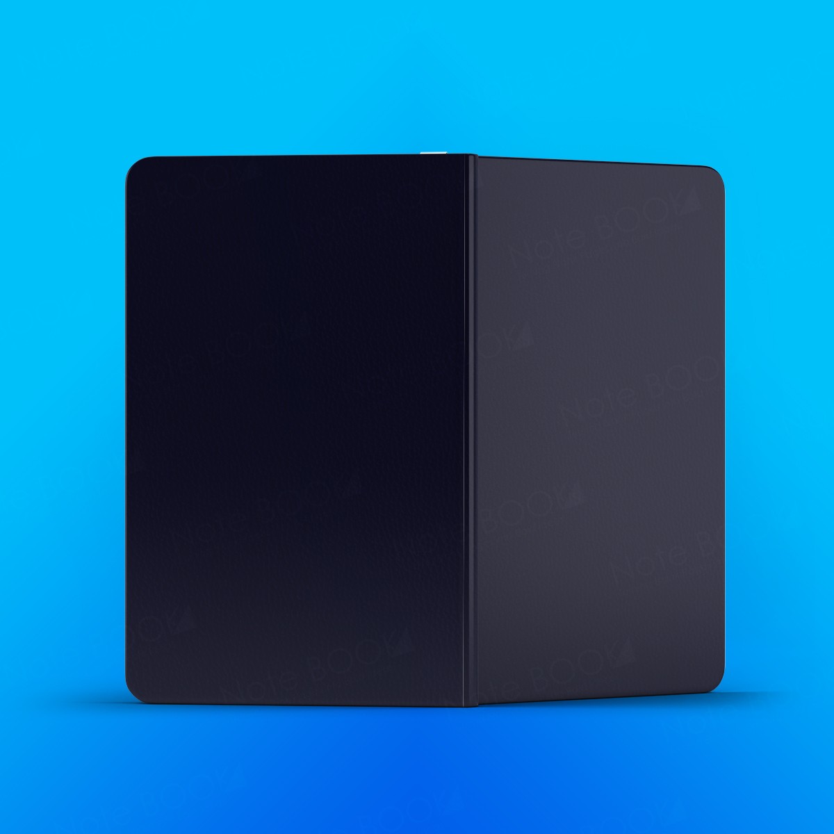 View Classic Dark Blue Leather Cover Notebook – 180 Ruled Pages image