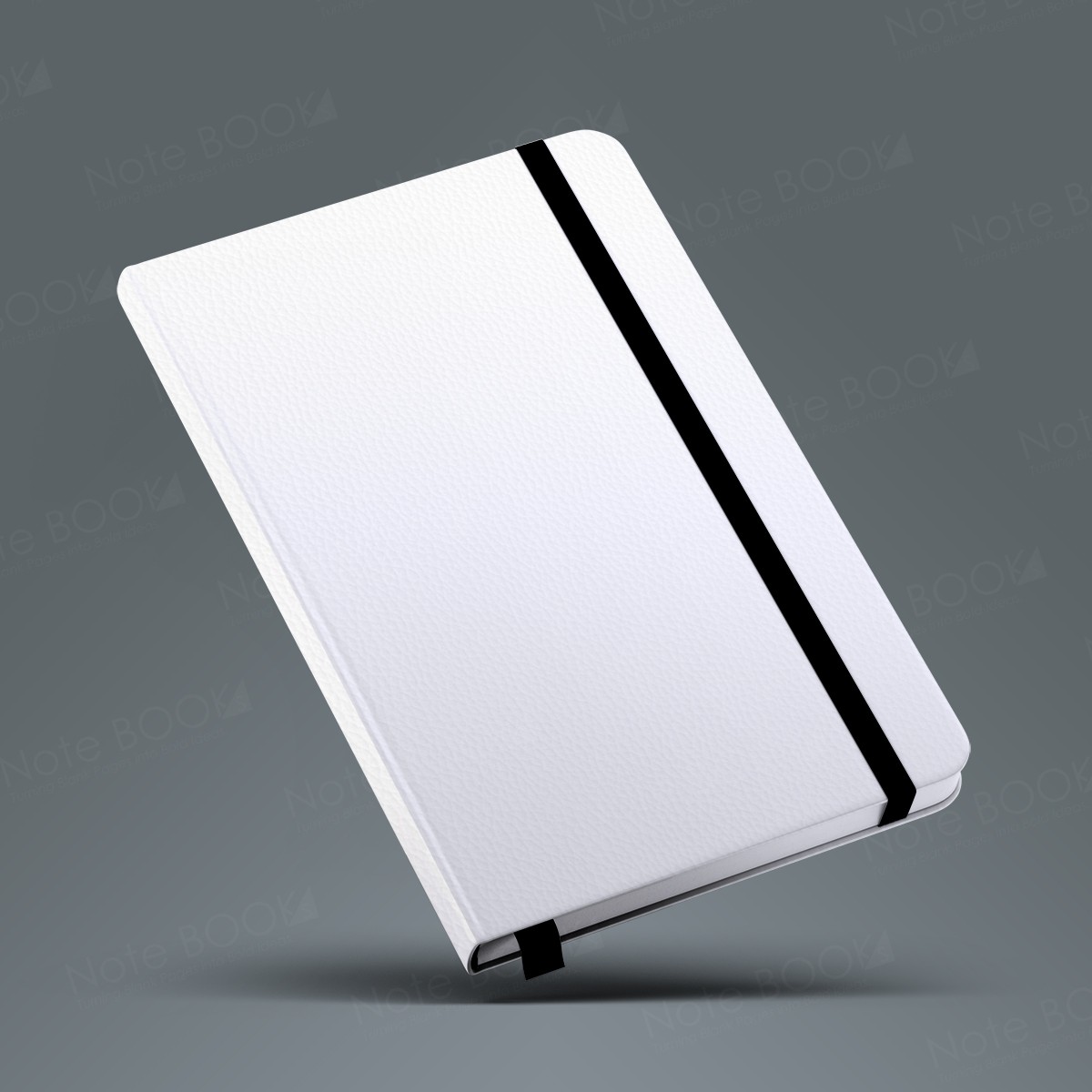 View Pure White Leather Notebook – 180 Ruled Pages image