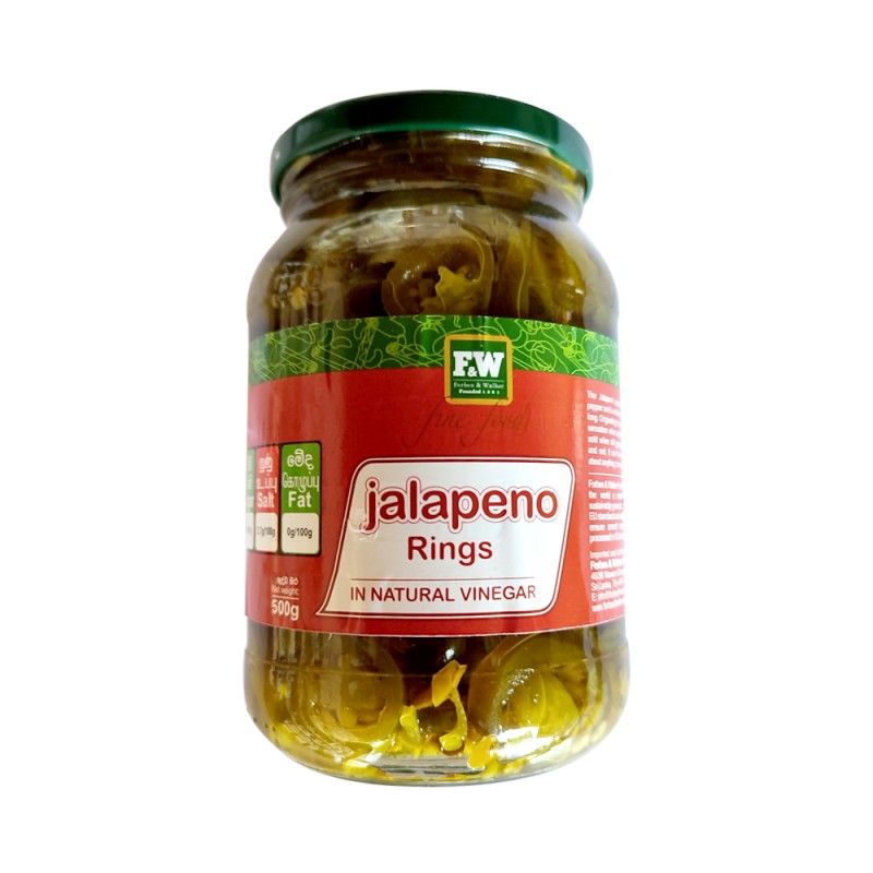 F&W Jalapeno Rings 500g