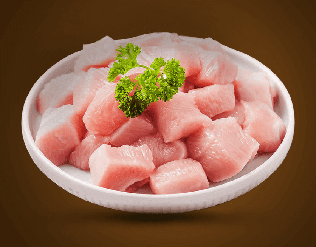 BONELESS CHICKEN CUBES 500G