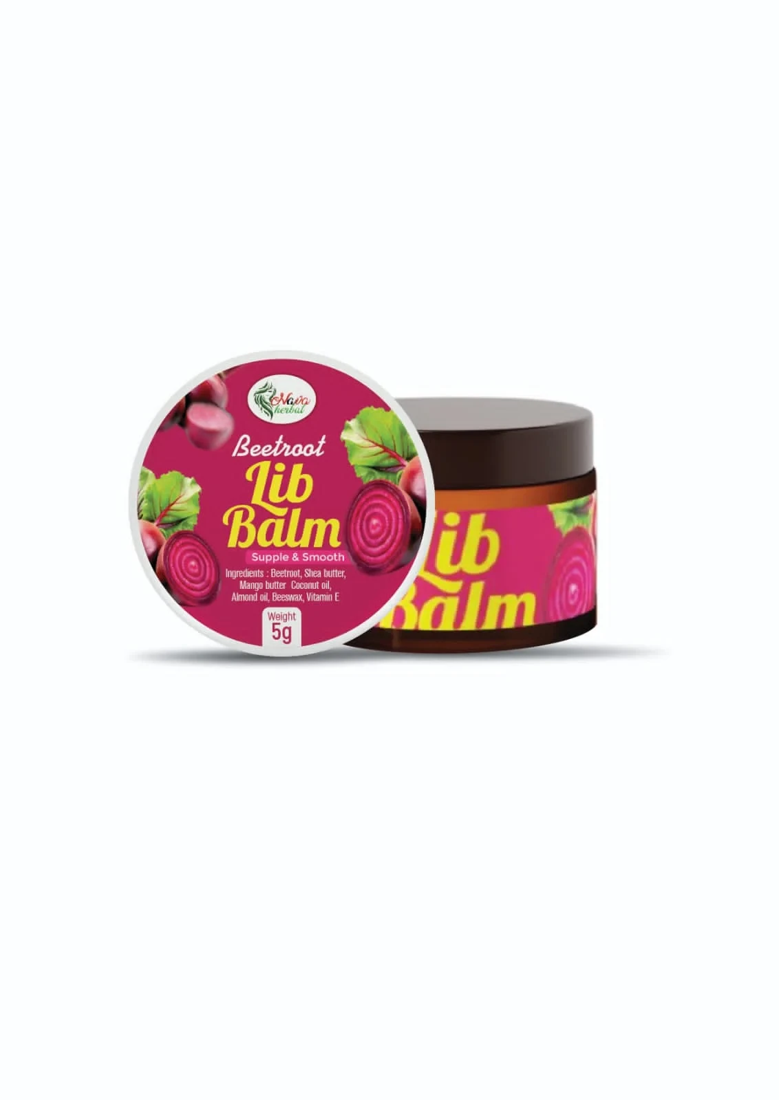 Nava Herbal Beetroot Lip Balm 10g – Natural Lip Care & Pink Glow