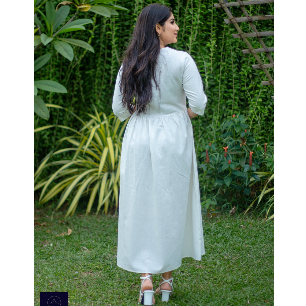 View White Maxi Dress CF-10096 image
