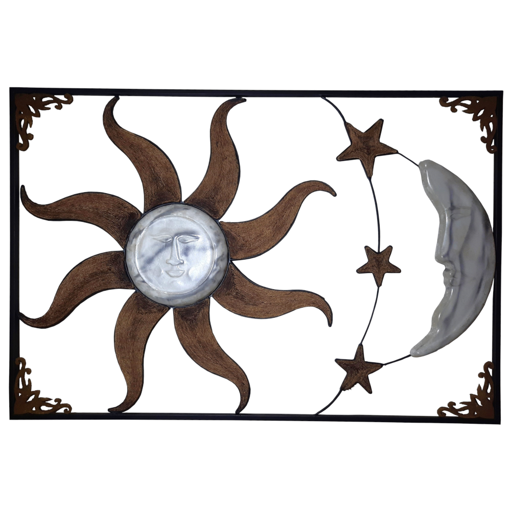 View Sun and Moon Wall Hanger - A Symbol of Lucky home,Timeless Craftsmanship from the Heart of Sri Lanka! image