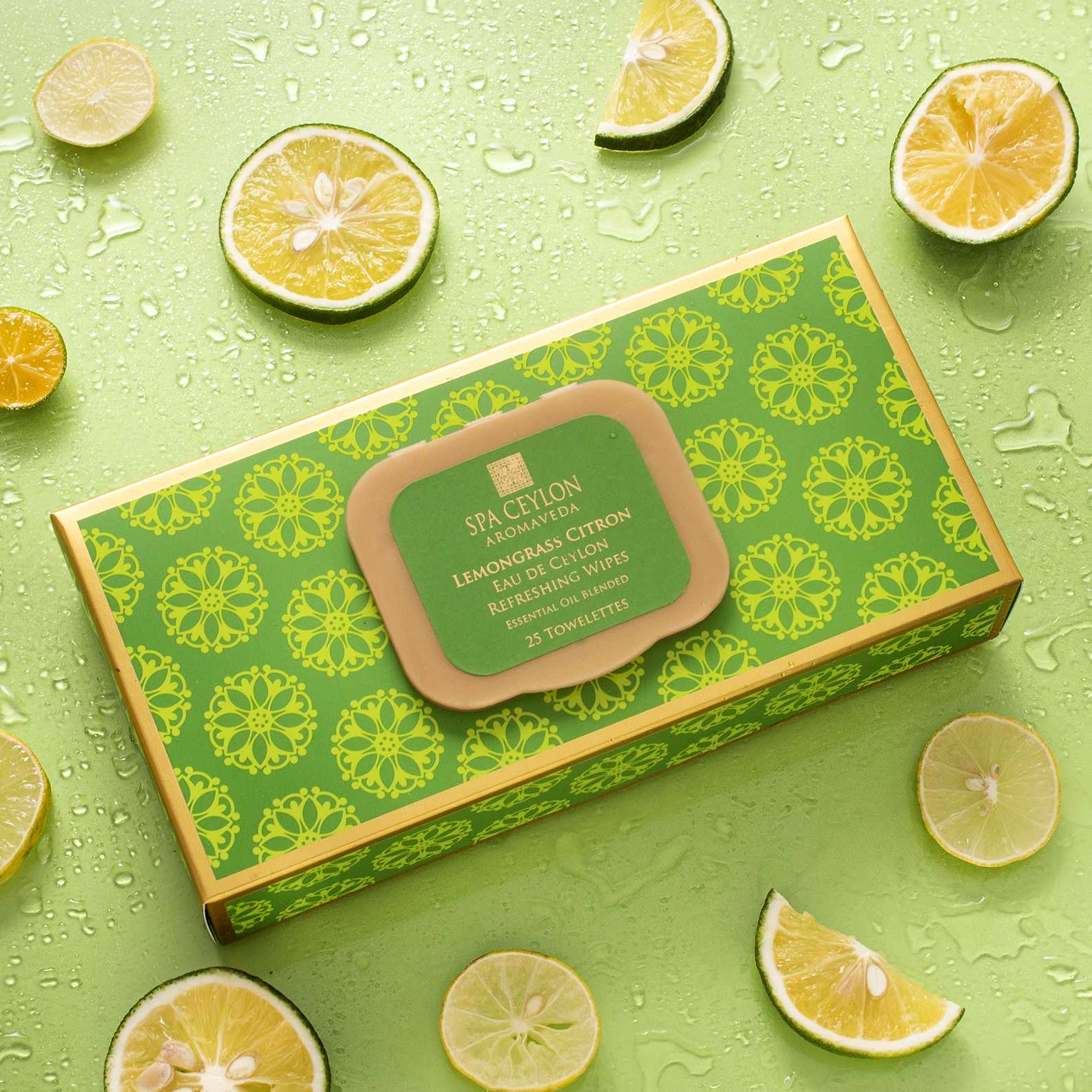 Lemongrass Citron Eau de Ceylon Refreshing Wipes