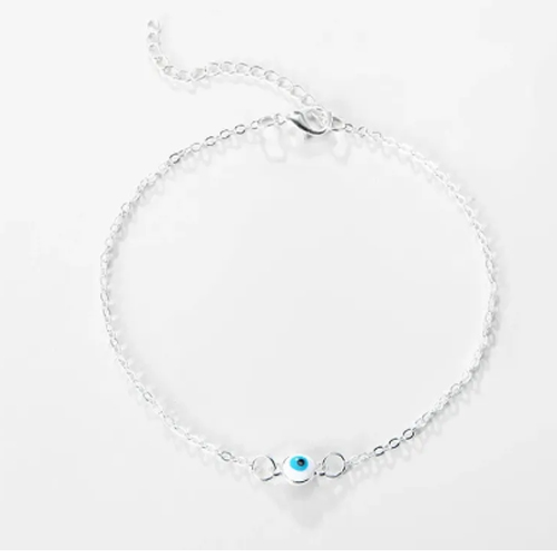 View Trendy Fashion Gold Silver color Simple Chain Eye Anklets For Women Girls Beach Foot Jewelry Leg Chain Ankle Bracelets Women Accessories image