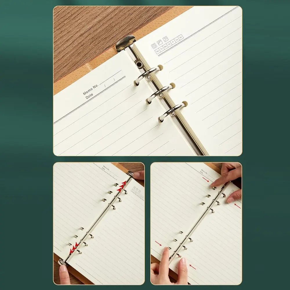 View PU Leather Loose-Leaf Notebook Binder with Hard Cover (Notebook design NB00428) image