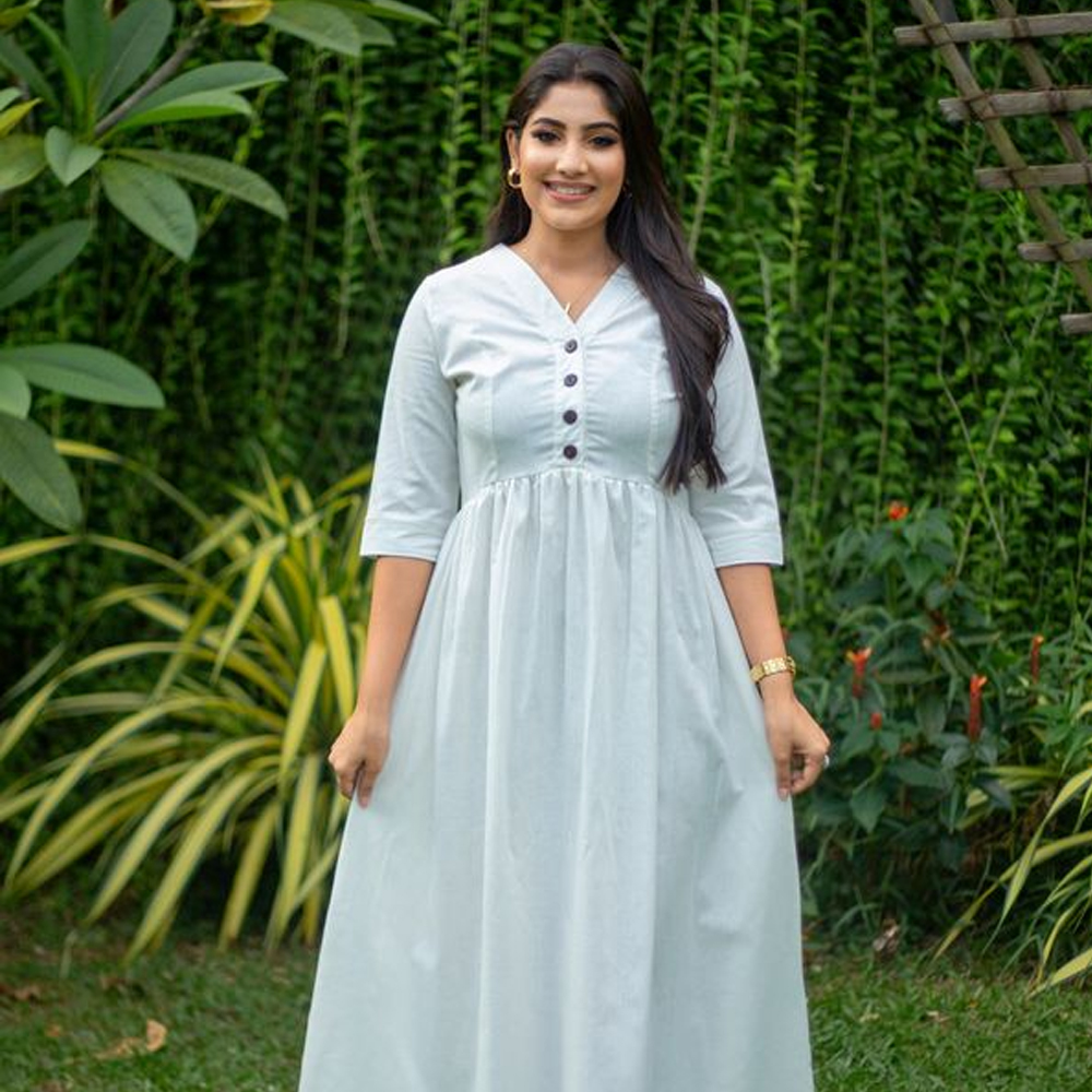 White Maxi Dress CF-10096
