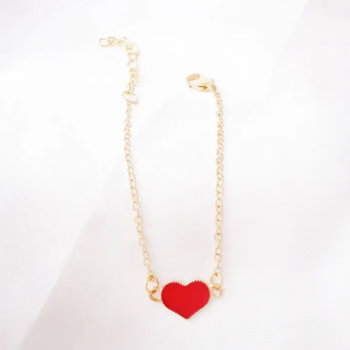 View New Korean Fashion Charm Heart Bracelets Anklets for Woman Girls Wedding Jewellery Gifts Lovely Hand Accessories image