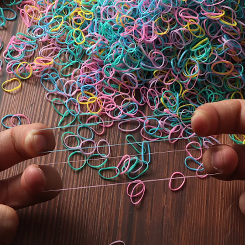 View 100 pcs Cute Elastic Hair Bands Colourful Rubber Bands For Girls Kids Ponytail Rubber Holder Head Band Child Gum Ties Braider Kids Girls Accessories image