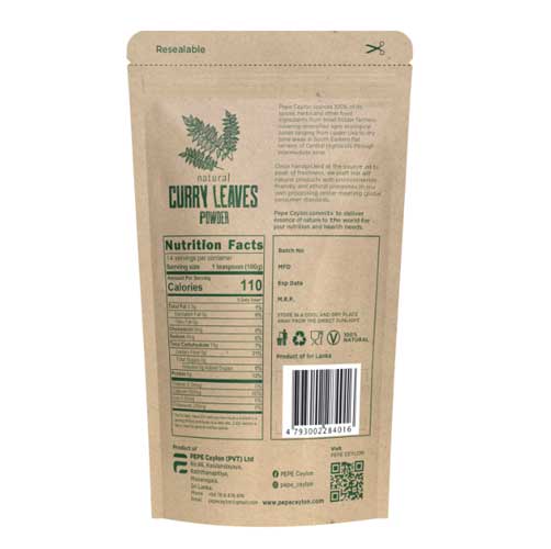 View Pepe Ceylon 100% Natural Curry Leaves Powder - 70g image