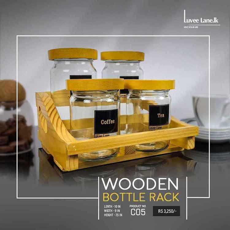 Wooden Bottle Rack