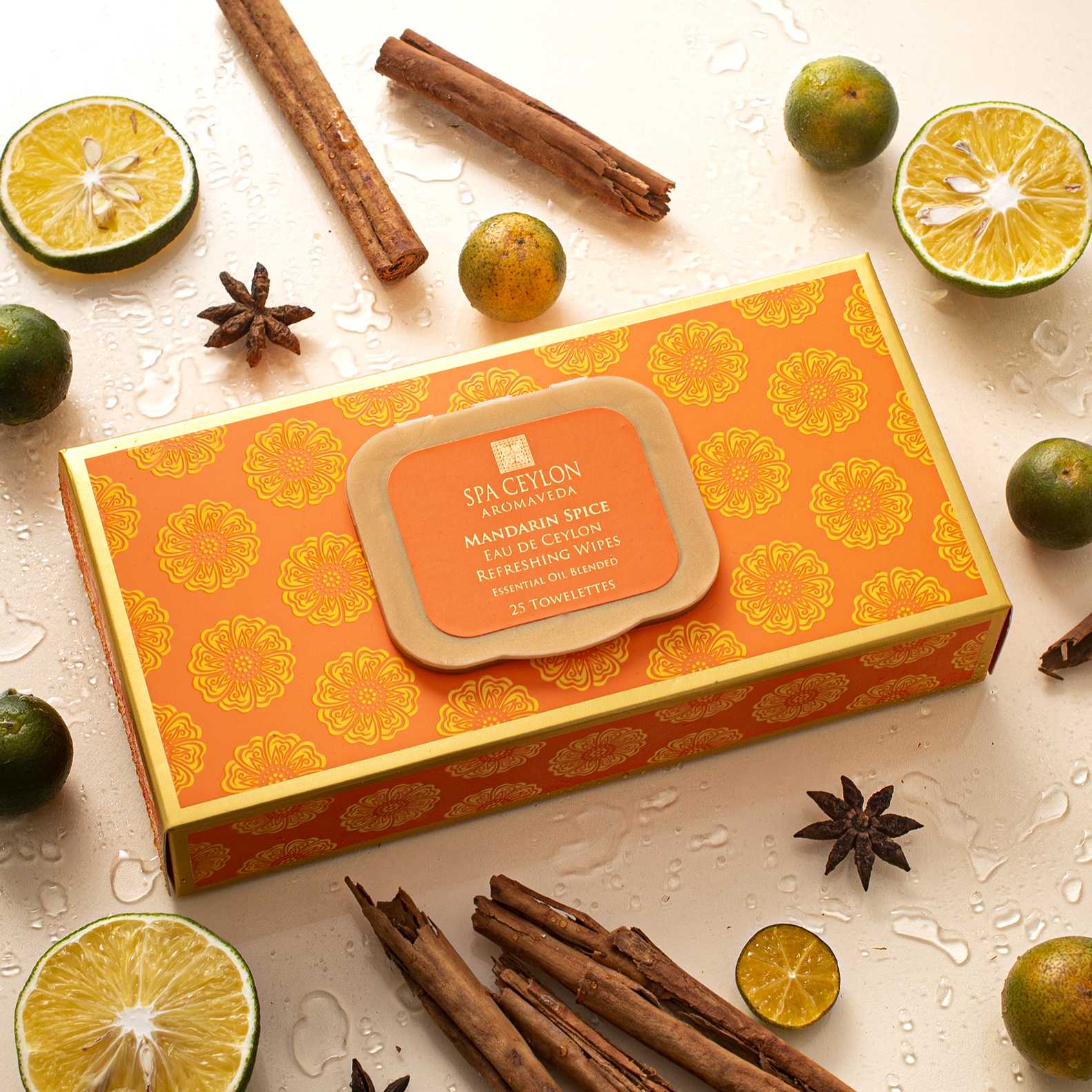 Mandarin Spice Eau de Ceylon Refreshing Wipes