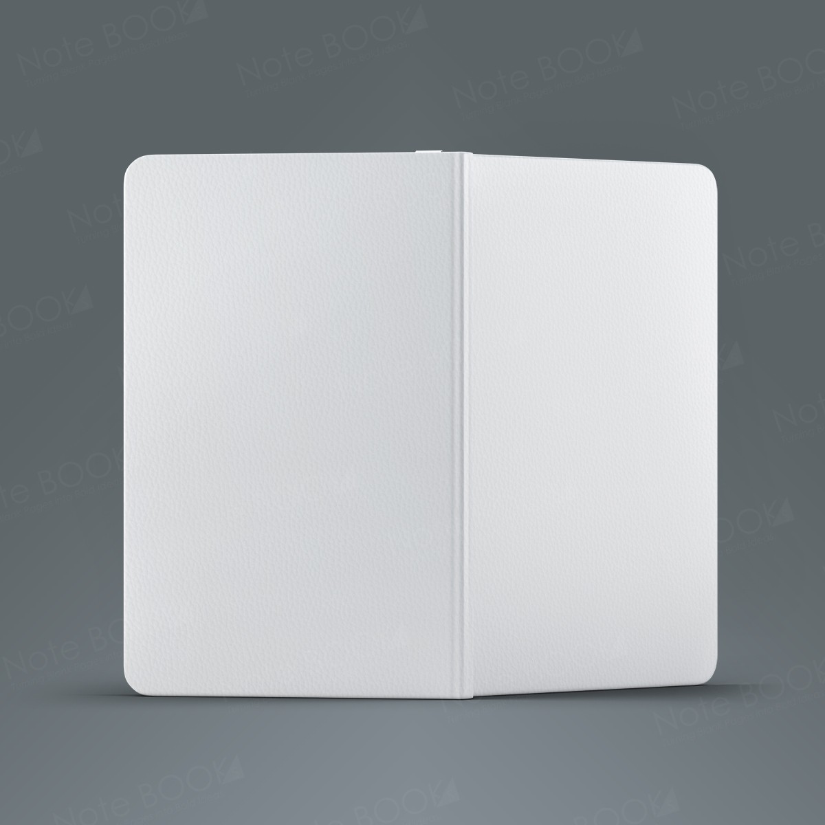 View Pure White Leather Notebook – 180 Ruled Pages image