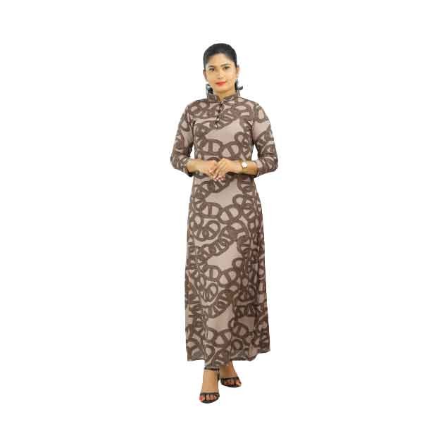View High Necked Long New Maxi Dress image
