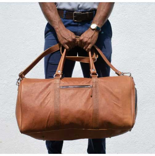 View Leather Duffle Bags – Camel Leather Brown ( Large ) image