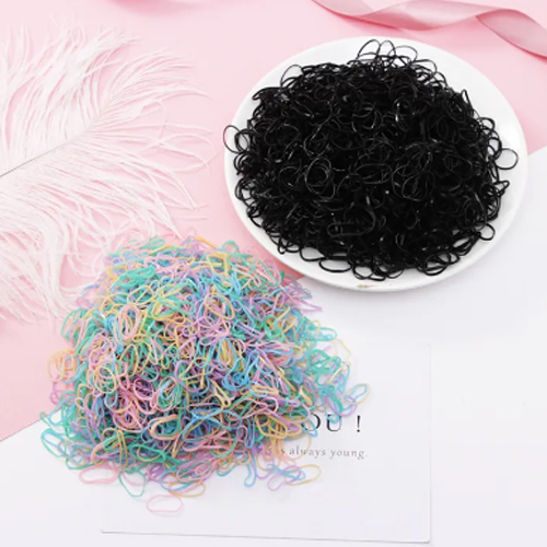 View 100 pcs Cute Elastic Hair Bands Colourful Rubber Bands For Girls Kids Ponytail Rubber Holder Head Band Child Gum Ties Braider Kids Girls Accessories image